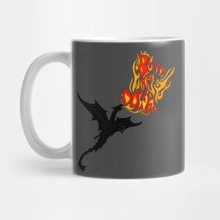 Burn. It. Down. Iron Flame Fourth Wing Book Series Dragon Fire Dragon Riders Mug